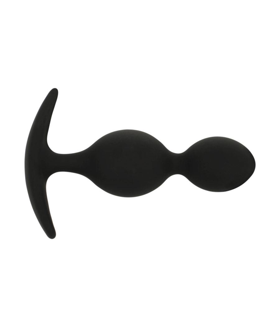 BLACK&SILVER - ORSON PLUG SILICONE 2 ANAL WAVES 9 CM