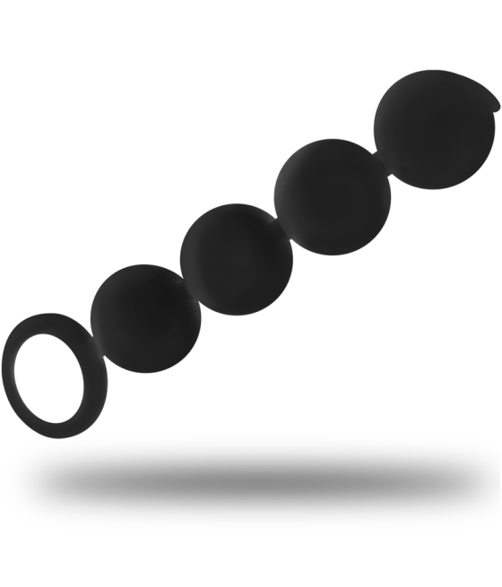 BLACK&SILVER - ROSÁRIO ANAL LENNON 4 ESFERAS DE SILICONE 15 CM