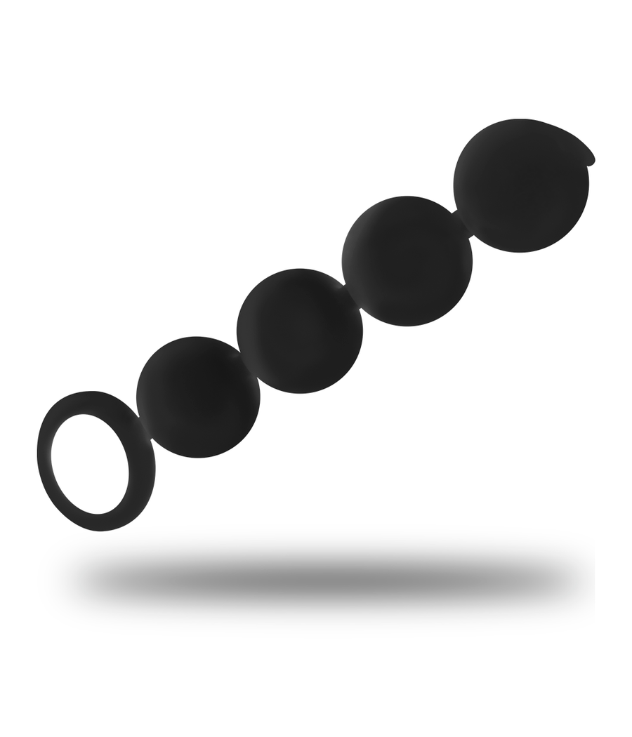 BLACK&SILVER - ROSÁRIO ANAL LENNON 4 ESFERAS DE SILICONE 15 CM