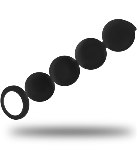 BLACK&SILVER - ROSÁRIO ANAL LENNON 4 ESFERAS DE SILICONE 15 CM