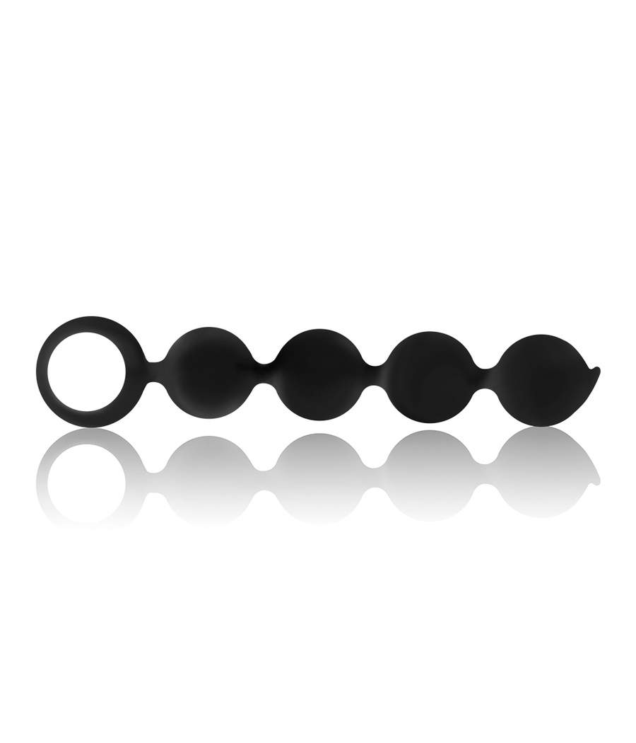 BLACK&SILVER - ROSÁRIO ANAL LENNON 4 ESFERAS DE SILICONE 15 CM