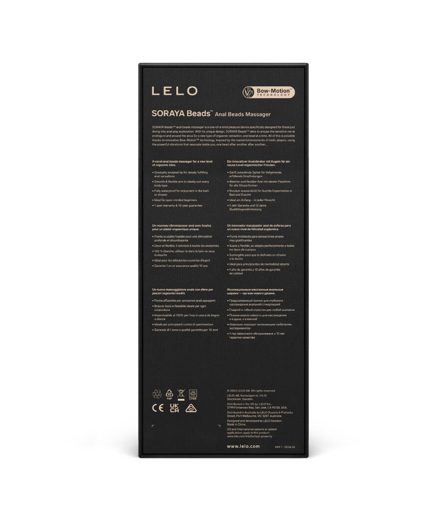 LELO - SORAYA BEADS MASAJEADOR ANAL NEGRO