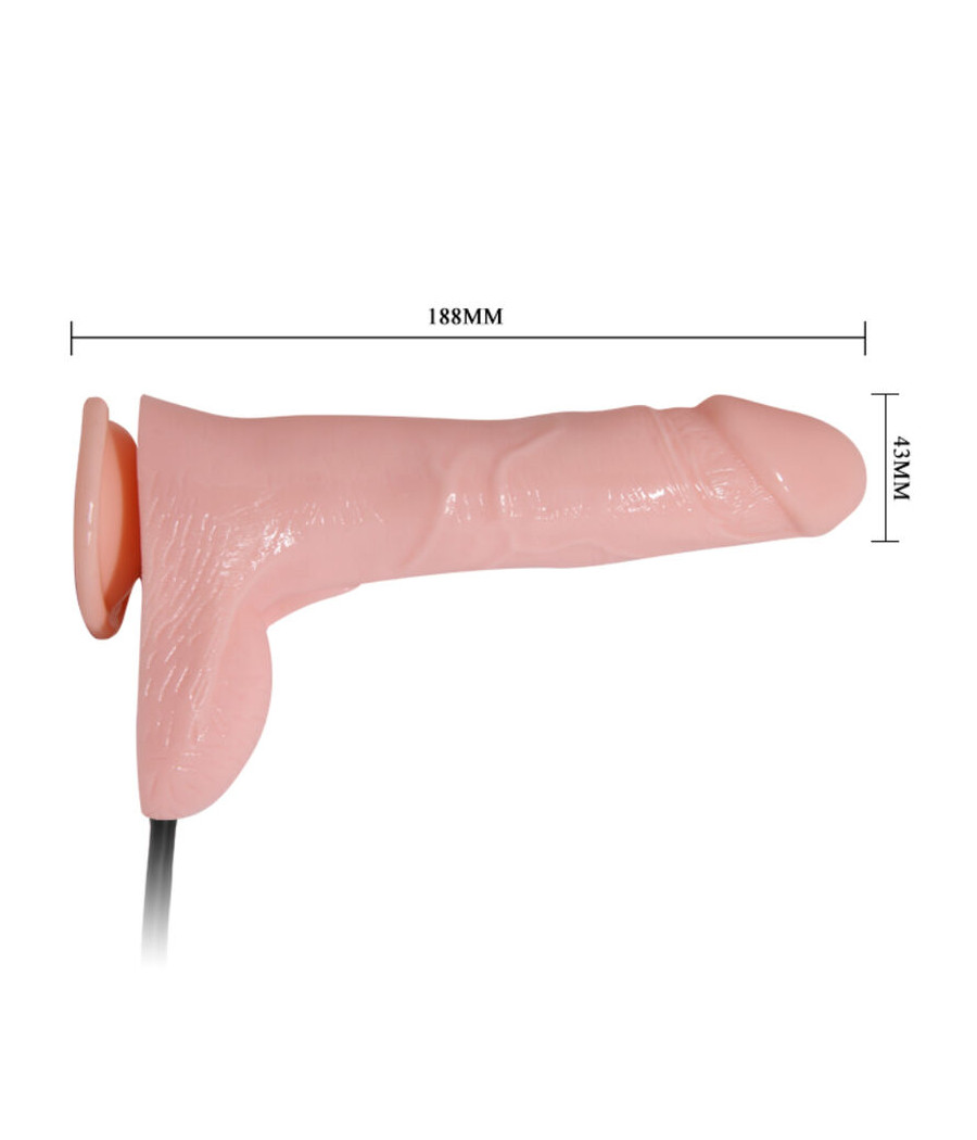 BAILE - GODE RÉALISTE GONFLABLE AVEC VENTOUSE 15 CM