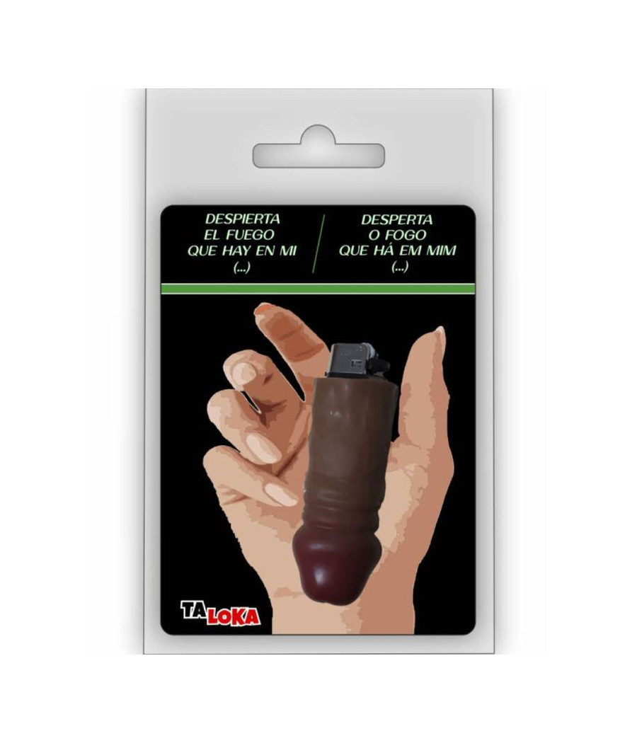 TALOKA - BRIQUET FANTASTIQUE EN FORME DE PÉNIS DE COULEUR MULATTO 100% RECHARGEABLE