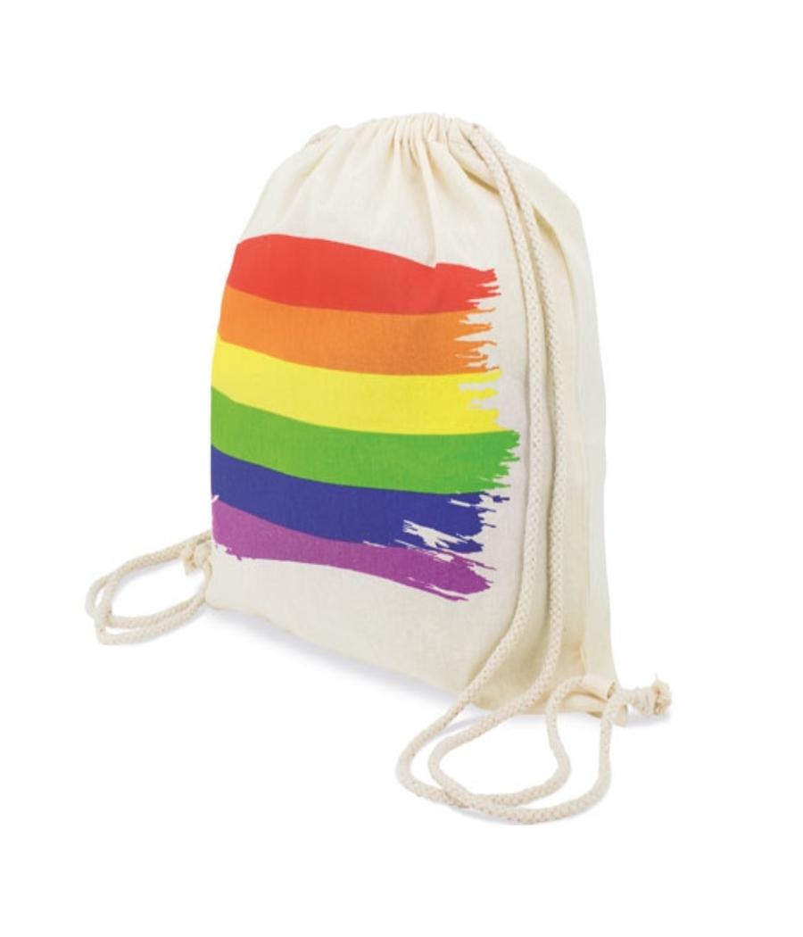 PRIDE - MOCHILA COM BANDEIRA LGBT DE ALGODO