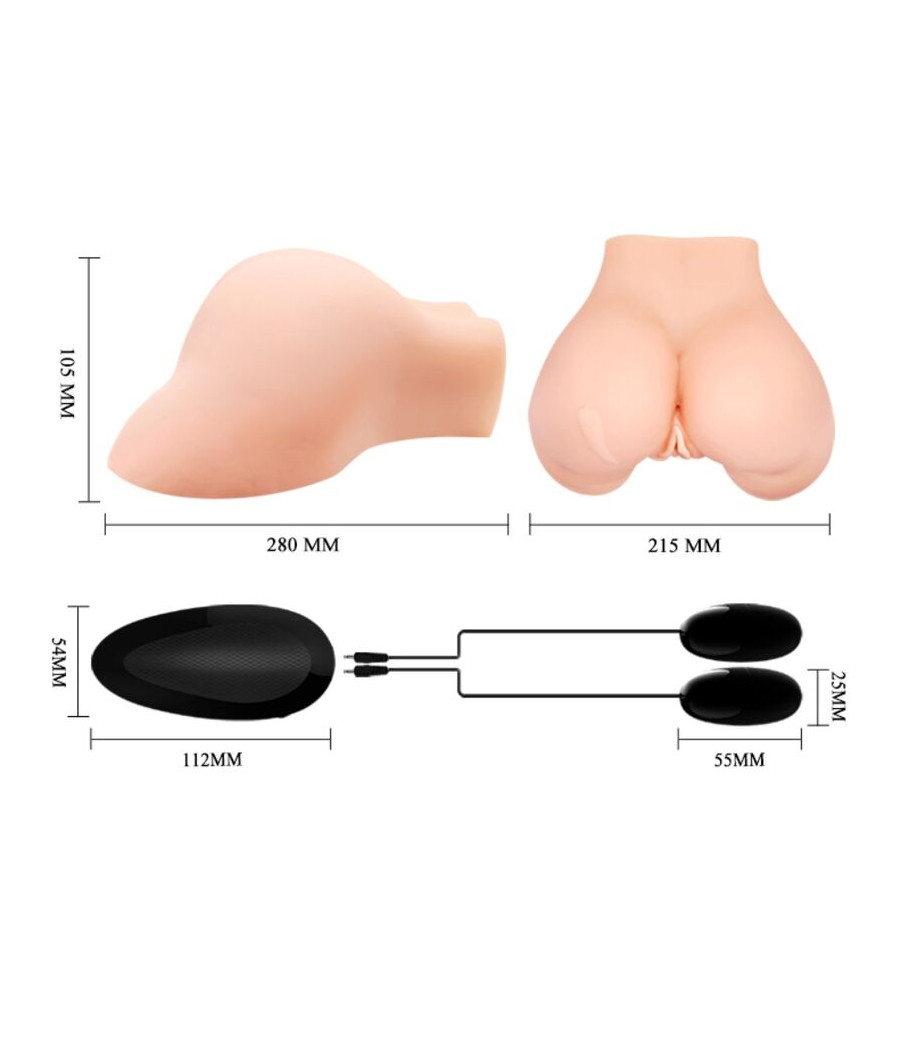 CRAZY BULL - VAGINA AND ANUS WITH REALISTIC MESH WITH VIBRATION