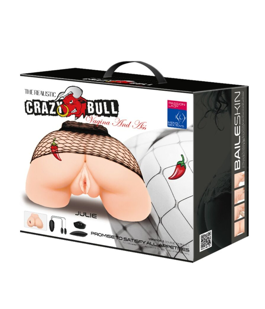 CRAZY BULL - VAGIN ET ANUS AVEC MAILLE RÉALISTE AVEC VIBRATION