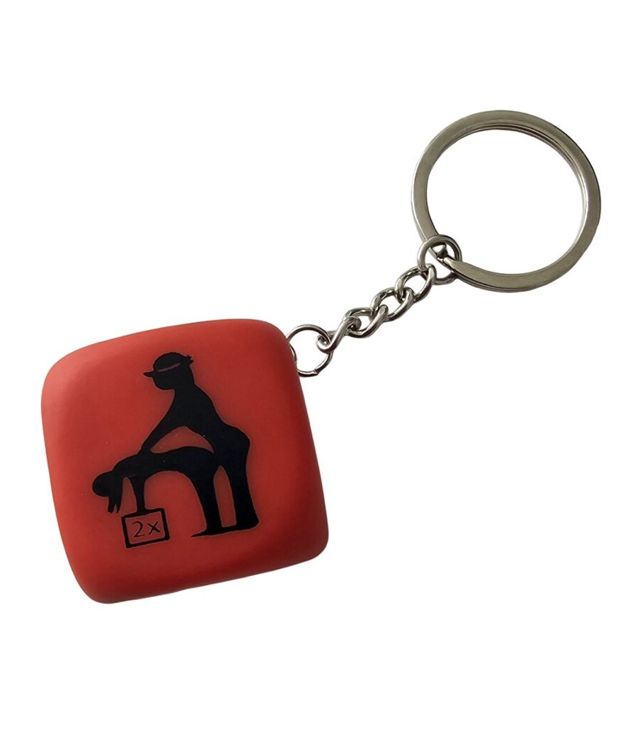 DIABLO PICANTE - CHAVEIRO DADO VERMELHO COM POSES