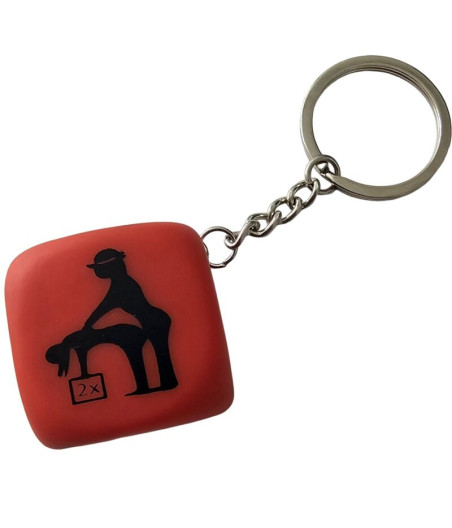 DIABLO PICANTE - RED DICE KEYCHAIN WITH POSES