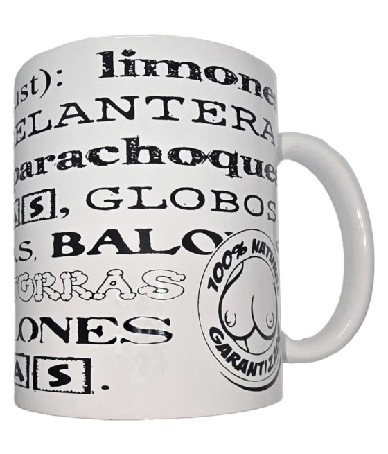 DIABLO PICANTE - TAZZA BIANCA CON SINONIMI DI SENO 370 ML