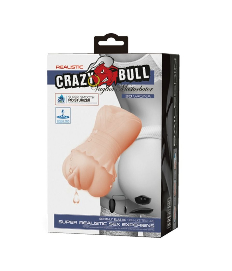 CRAZY BULL - MASTURBADOR VAGINA CON PELLE ACQUATA CON PROIETTILI VIBRANTI