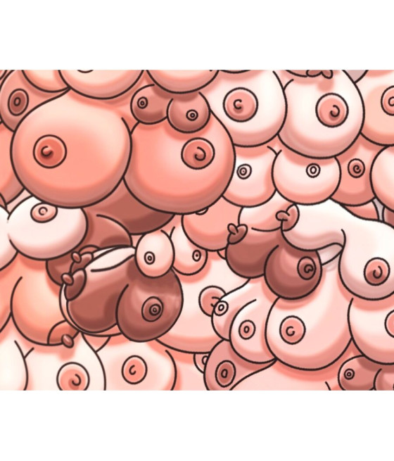 DIABLO PICANTE - TAPIS DE SOURIS COULEUR AVEC DESSIN DE SEINS