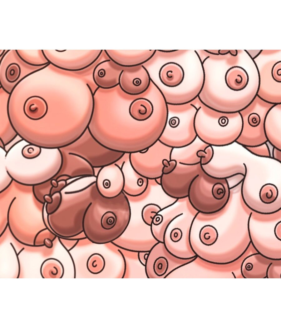 DIABLO PICANTE - TAPIS DE SOURIS COULEUR AVEC DESSIN DE SEINS