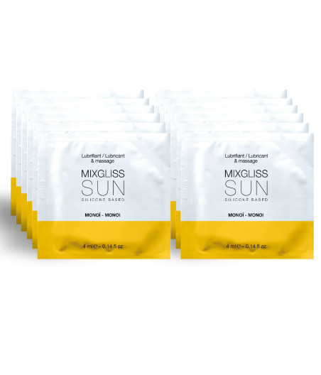 MIXGLISS - SILICONE BASED LUBRICANT AROMA MONOI 12 SINGLE DOSE 4ML