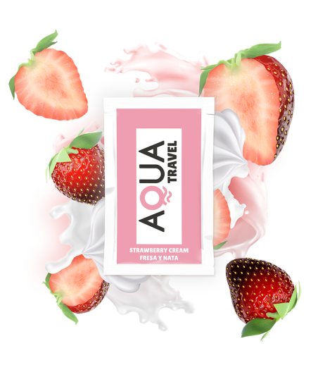 AQUA TRAVEL - LUBRIFICANTE A BASE ACQUA GUSTO CREMA DI FRAGOLA 6 ML