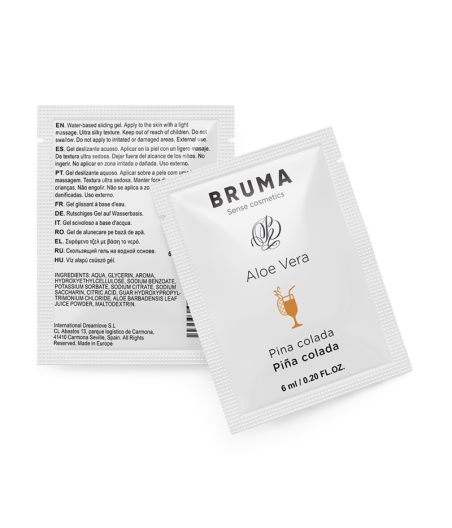 BRUMA - 6 ML GEL DESLIZANTE CON ALOE VERA SABOR A PIÑA COLADA