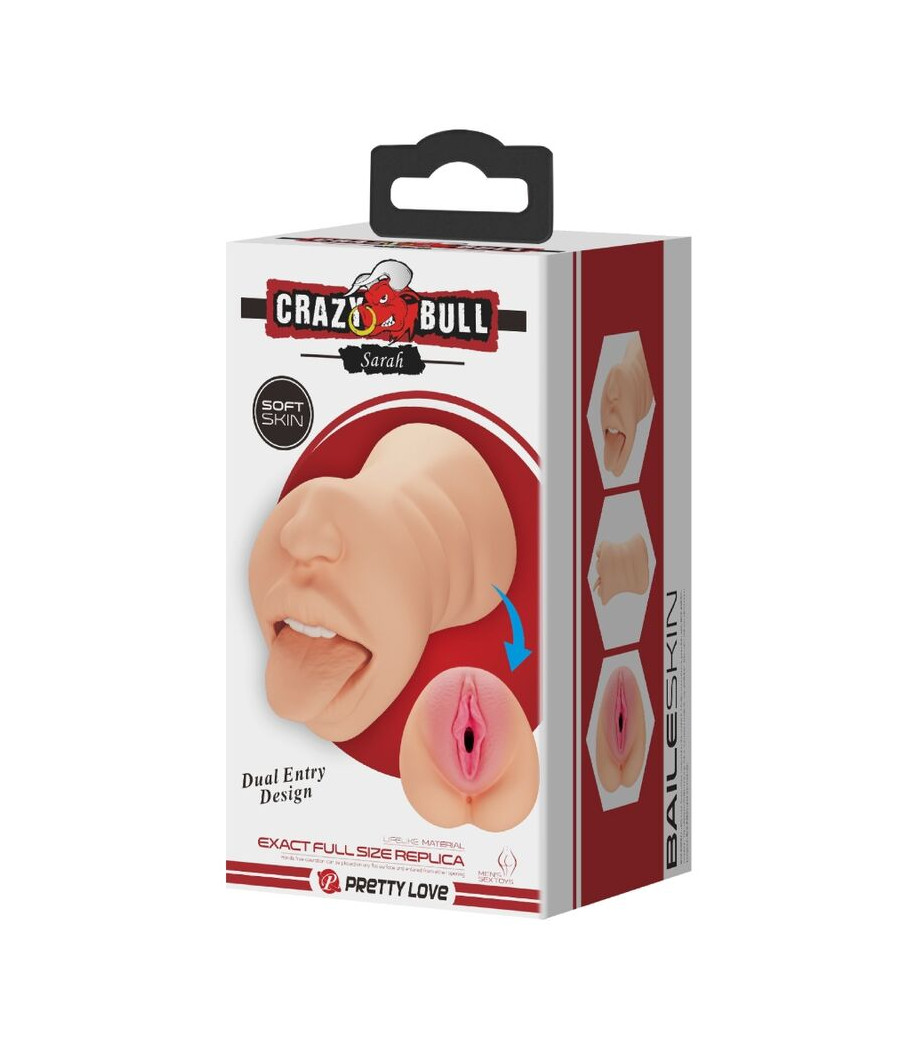 CRAZY BULL - SARAH MASTUBADOR EN FORMA DE VAGINA DOBLE ENTRADA