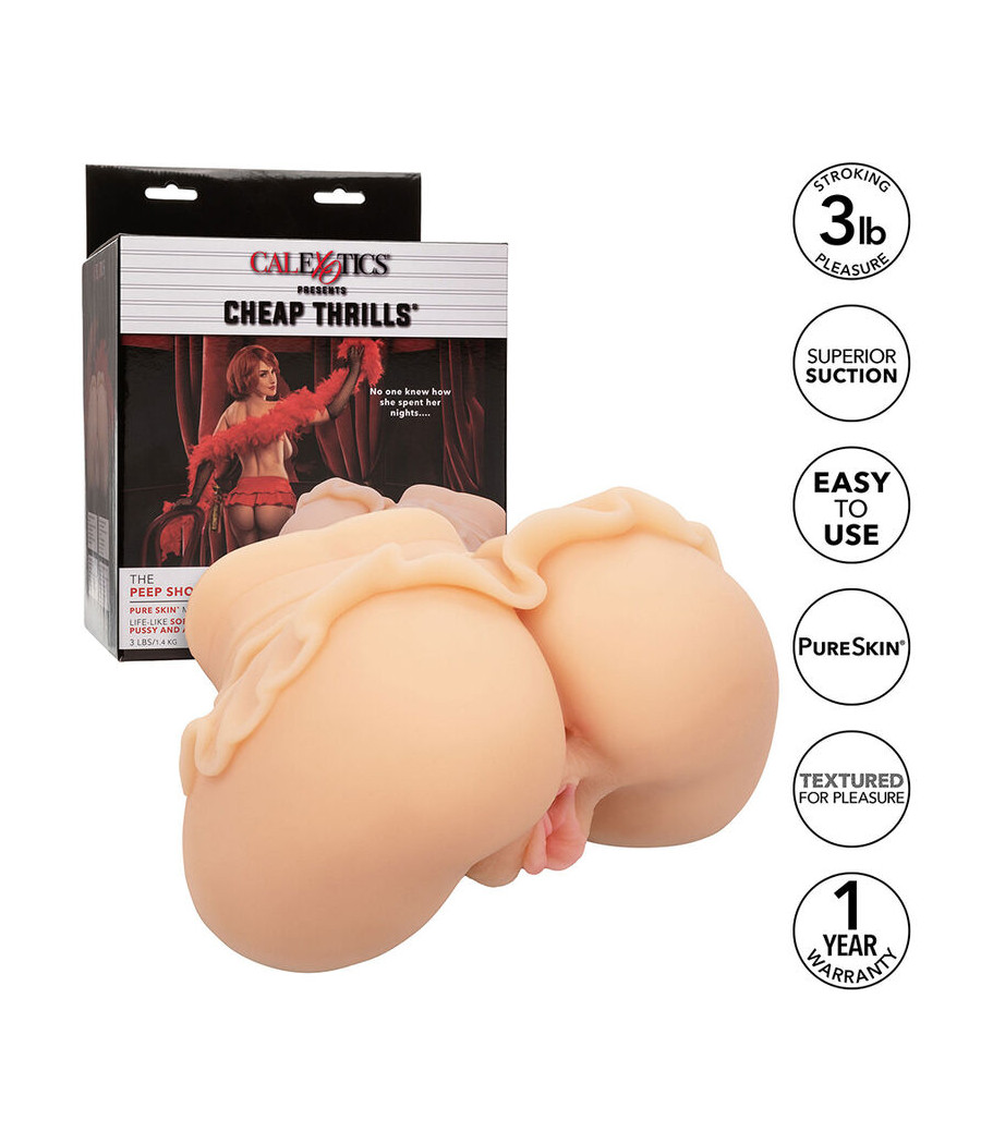 CALEXOTICS - THE PEEP SHOW GIRL DOBLE MASTURBADOR REALÍSTICO NATURAL