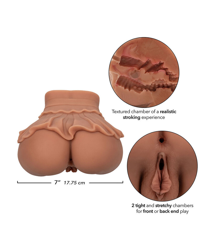 CALEXOTICS - THE HOMECOMING QUEEN DOUBLE REALISTIC MASTURBATOR CARAMEL