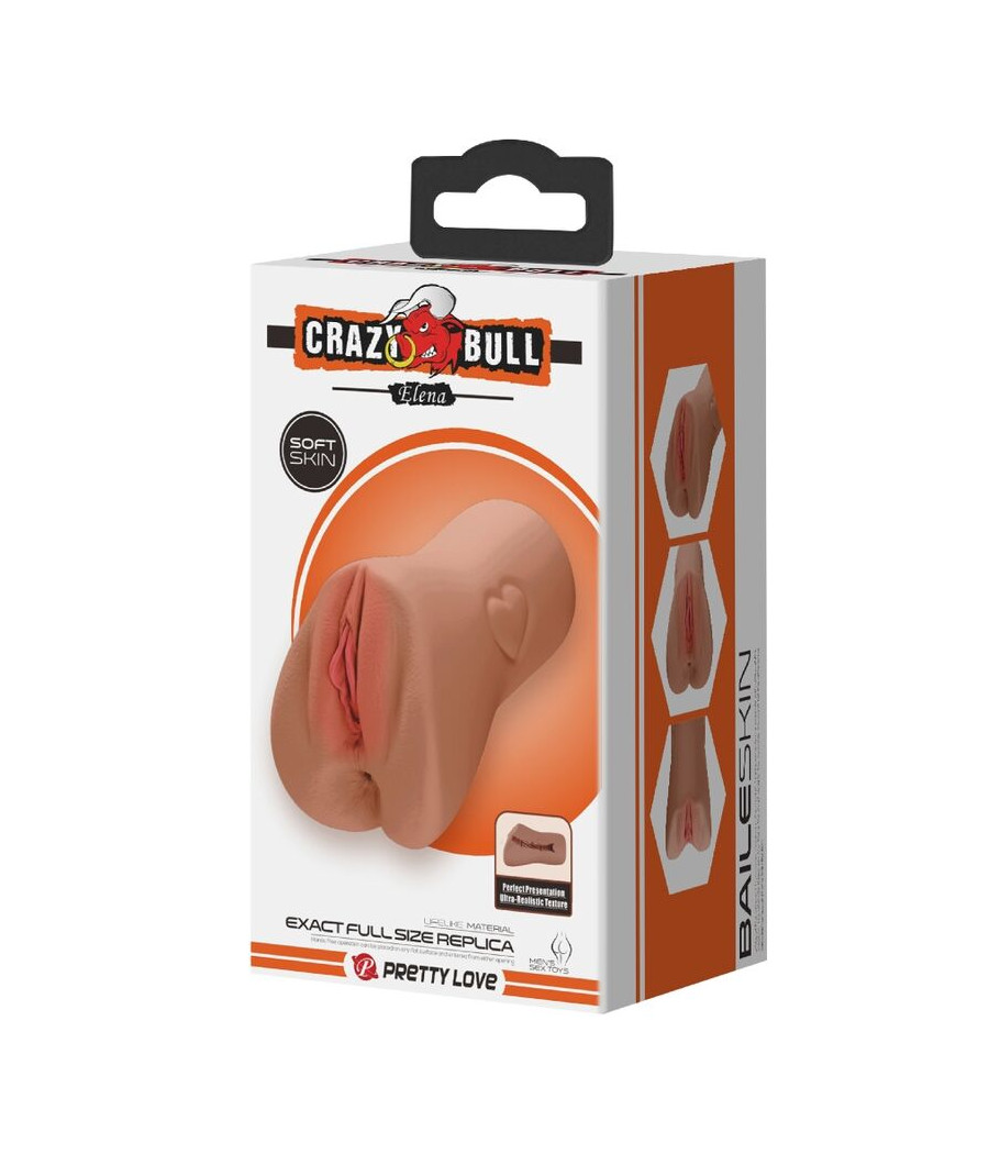 CRAZY BULL - DESIGN DE VAGINA E ÂNUS ESCARLATE COM CARNE DE CORAÇÃO