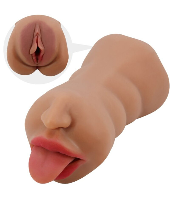 CRAZY BULL - SARAH DUPLO MASTURBADOR BOCA E VAGINA CARNE