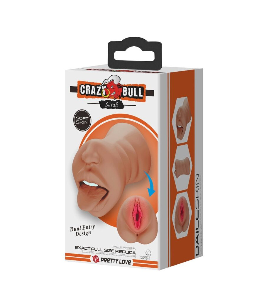 CRAZY BULL - SARAH DUPLO MASTURBADOR BOCA E VAGINA CARNE