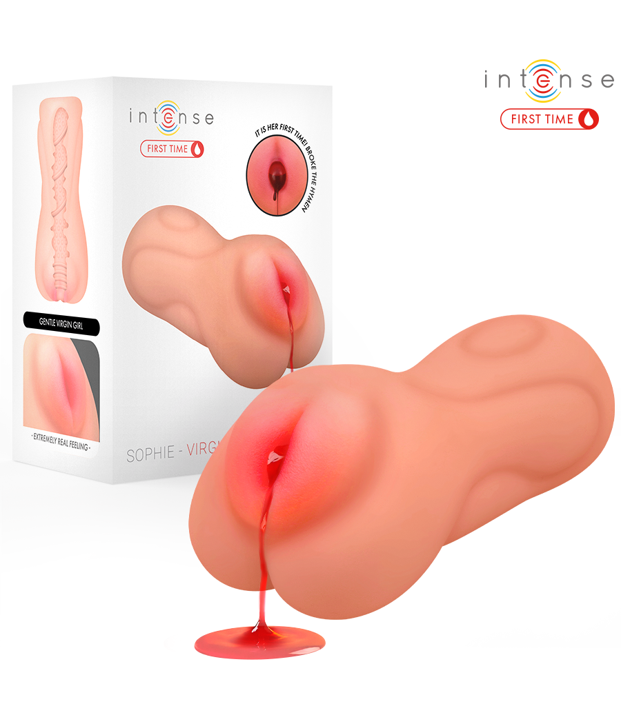 INTENSE FIRST TIME - SOPHIE VIRGIN MASTURBATOR WITH BLEEDING