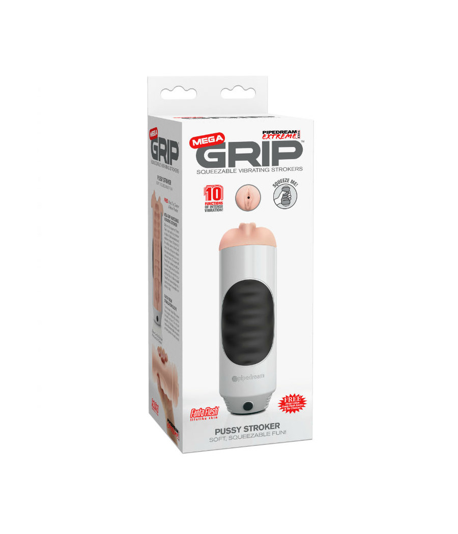 MASTURBADOR MASCULINO VIBRADOR FANTA FLESH CON 10 MODOS DE VIBRACIÓN