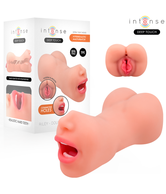 INTENSE DEEP TOUCH – RILEY DOPPELMUSTURBATOR FÜR MUND UND VAGINA