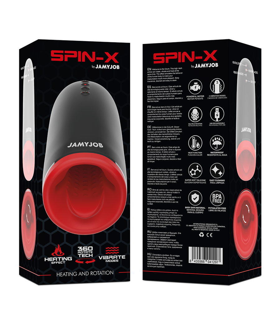 JAMYJOB - MASTURBATEUR CHAUFFANT ET ROTATION SPIN-X