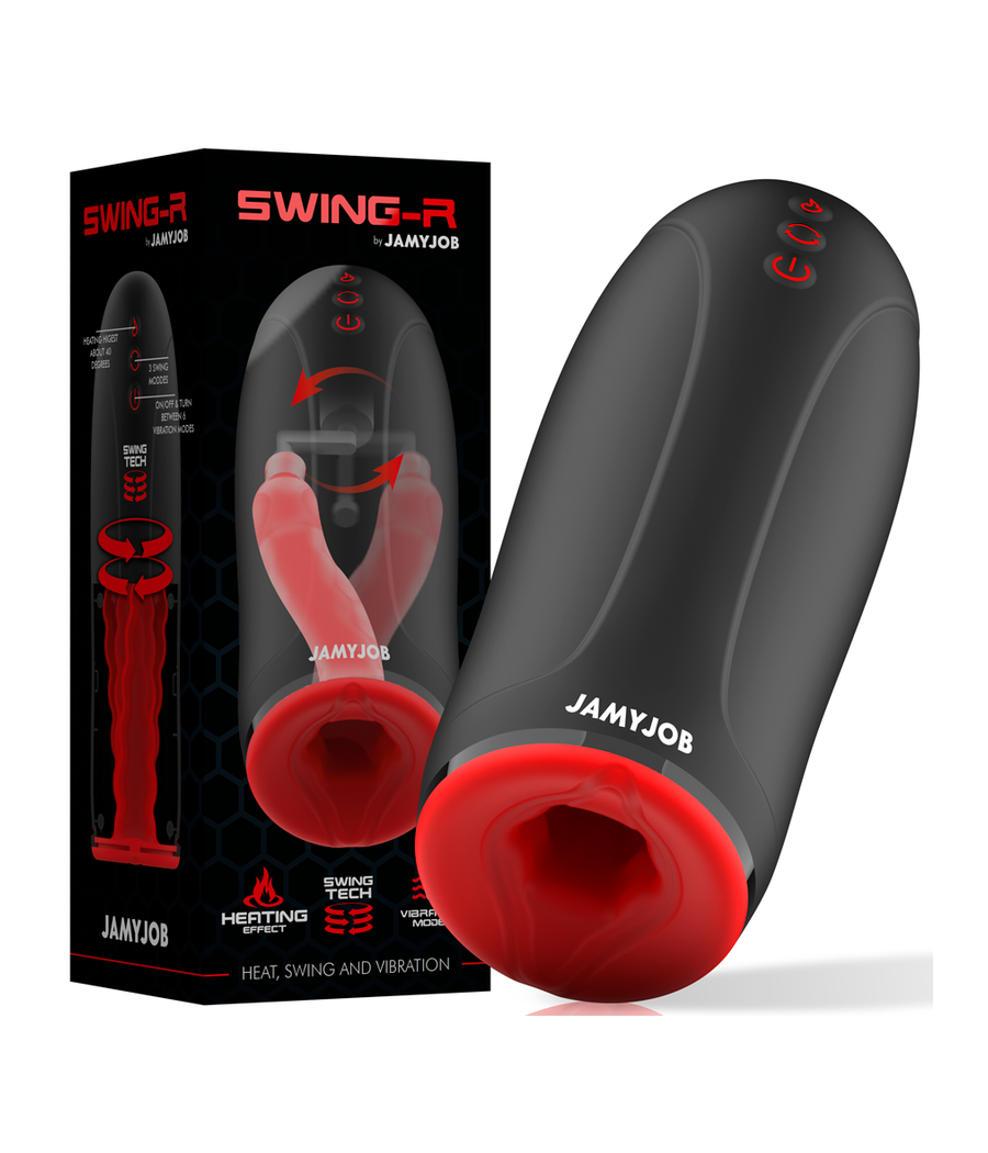 JAMYJOB - MASTURBATEUR  EFFET CHAUFFANT SWING-R, SWING TECH ET VIBRATION