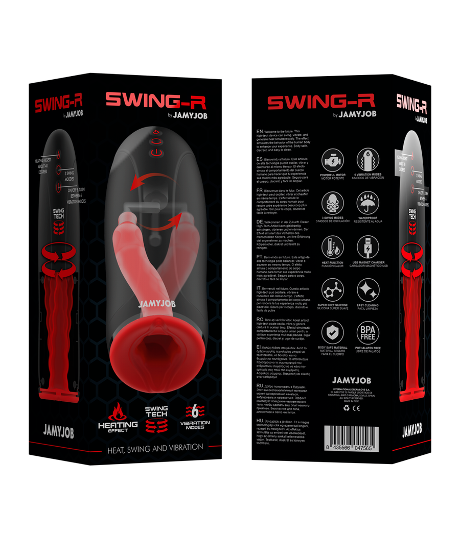 JAMYJOB - MASTURBATEUR  EFFET CHAUFFANT SWING-R, SWING TECH ET VIBRATION
