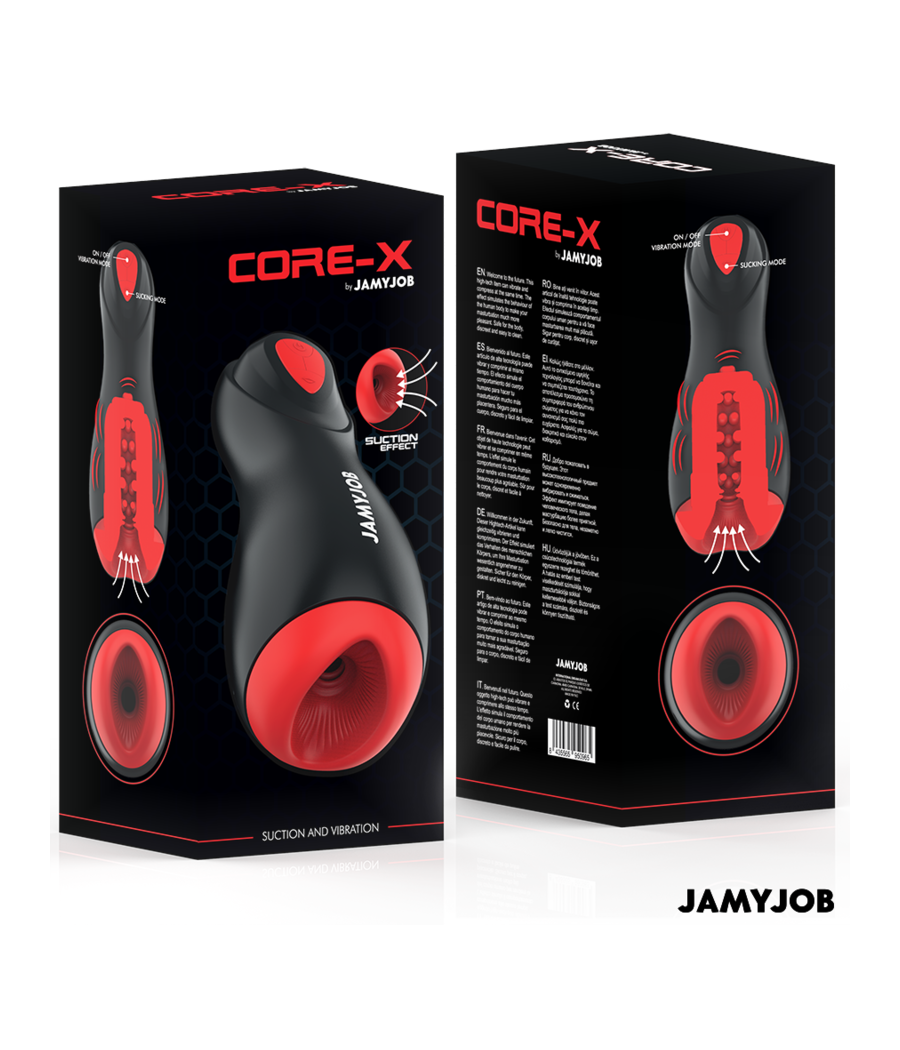 JAMYJOB - MASTURBATORE AUTOMATICO CORE-X 5 MODALITÀ DI ASPIRAZIONE E VIBRAZIONE