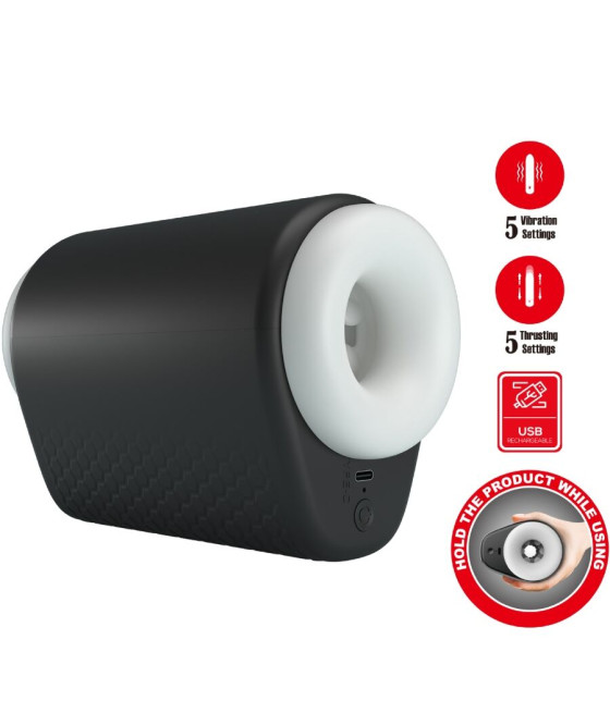 PRETTY LOVE - DJ GIRL MALE MASTURBATOR WITH VIBRATION 5 SETTINGS NEGRO