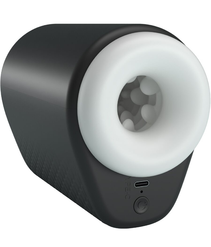 PRETTY LOVE - MASTURBATEUR POUR HOMME DJ GIRL AVEC VIBRATION 5 RÉGLAGES NEGRO