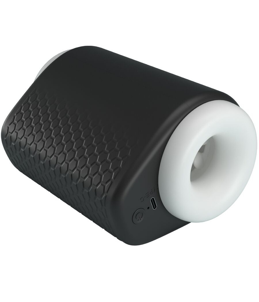 PRETTY LOVE - MASTURBATEUR POUR HOMME DJ GIRL AVEC VIBRATION 5 RÉGLAGES NEGRO