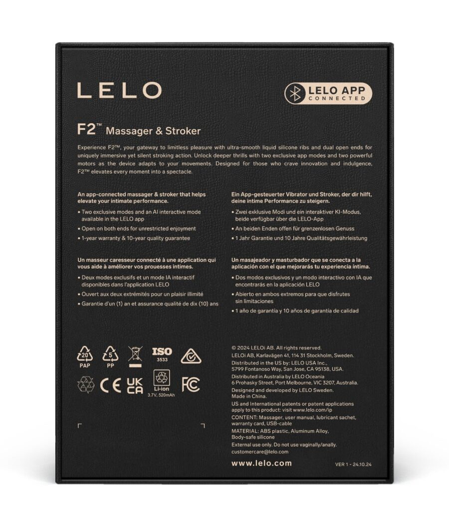 LELO - F2S™ TEAL MASTURBADOR MASCULINO VERMELHO