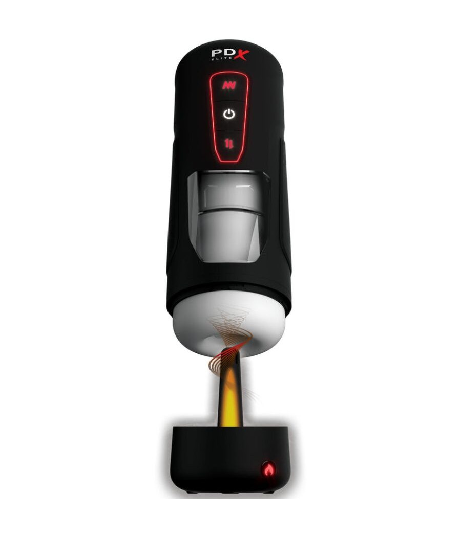 PDX ELITE - MASTURBATEUR AUTOMATIQUE MILK ME HOTTER AVEC VIBRATION À EFFET DE POUSSÉE ET DE CHALEUR