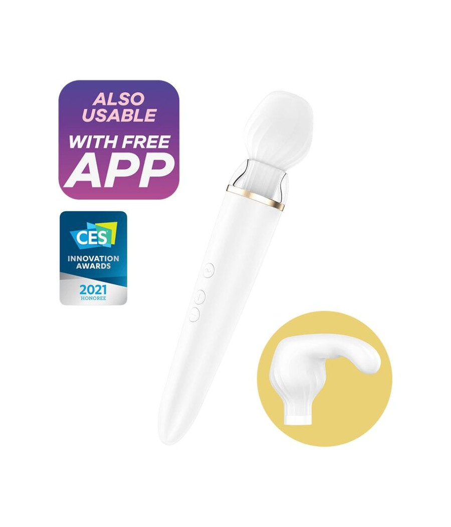 SATISFYER - DOUBLE WANDER APP WHITE