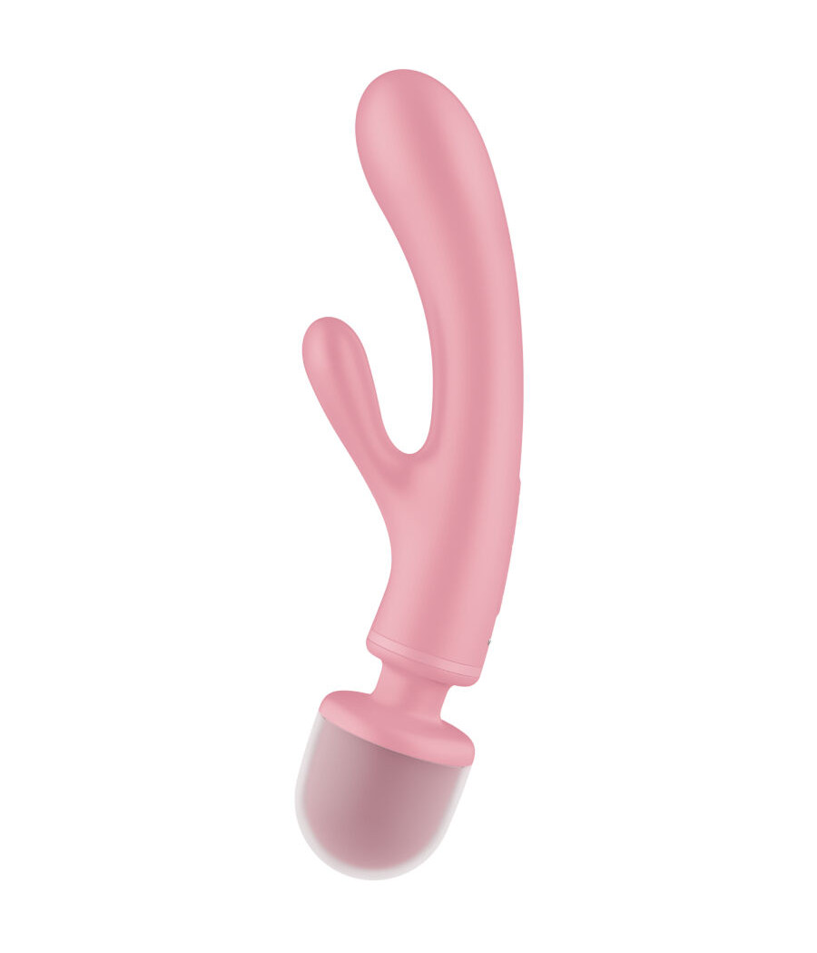 SATISFYER - TRIPLE LOVER RABBIT VIBRATOR MASSAGER PINK