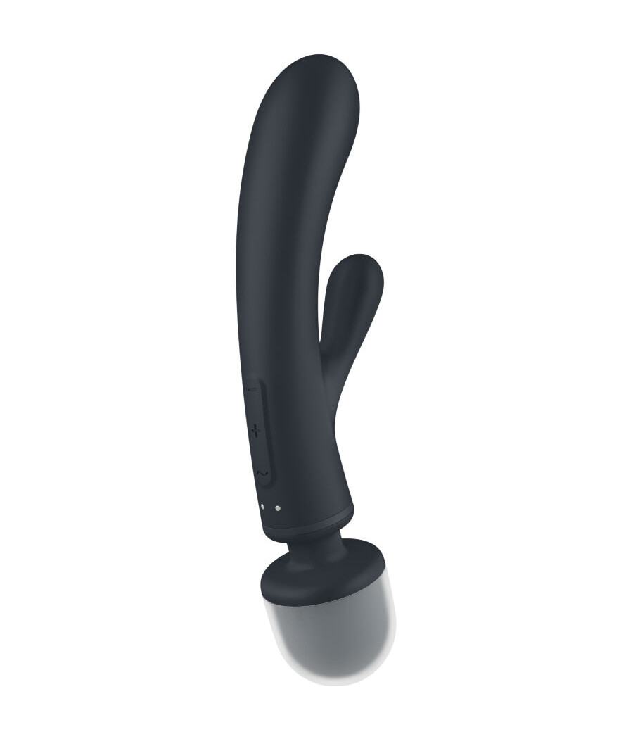 SATISFYER - MASSEUR VIBRATEUR LAPIN TRIPLE LOVER GRIS