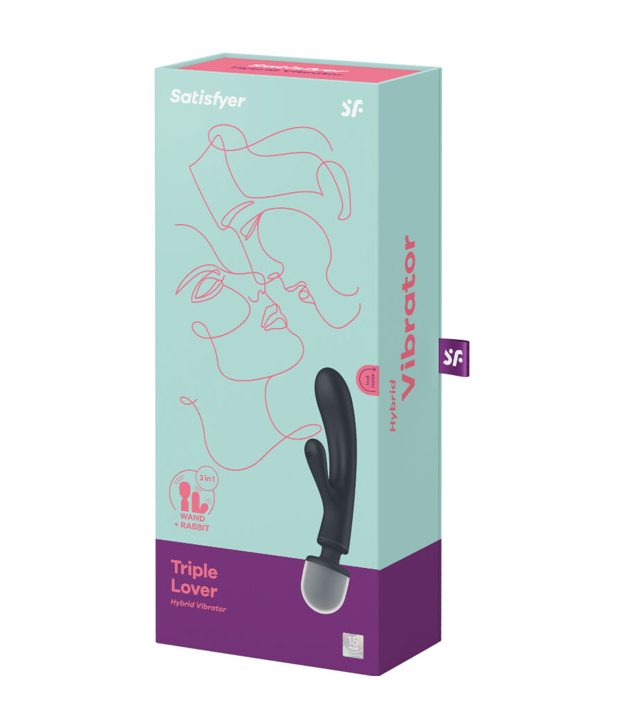 SATISFYER - TRIPLE LOVER RABBIT VIBRATOR MASSAGER GRAU