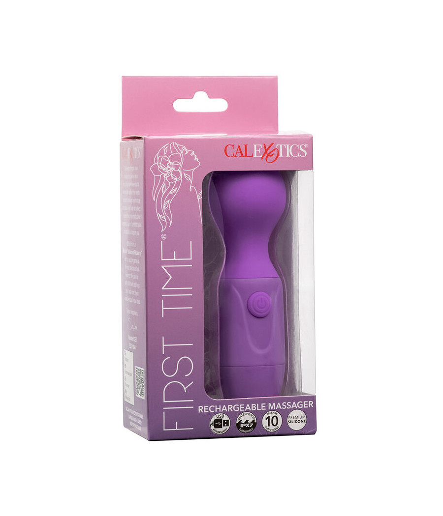 CALEXOTICS - FIRST TIME MASAJEADOR RECARGABLE 10 VIBRACIONES VIOLETA