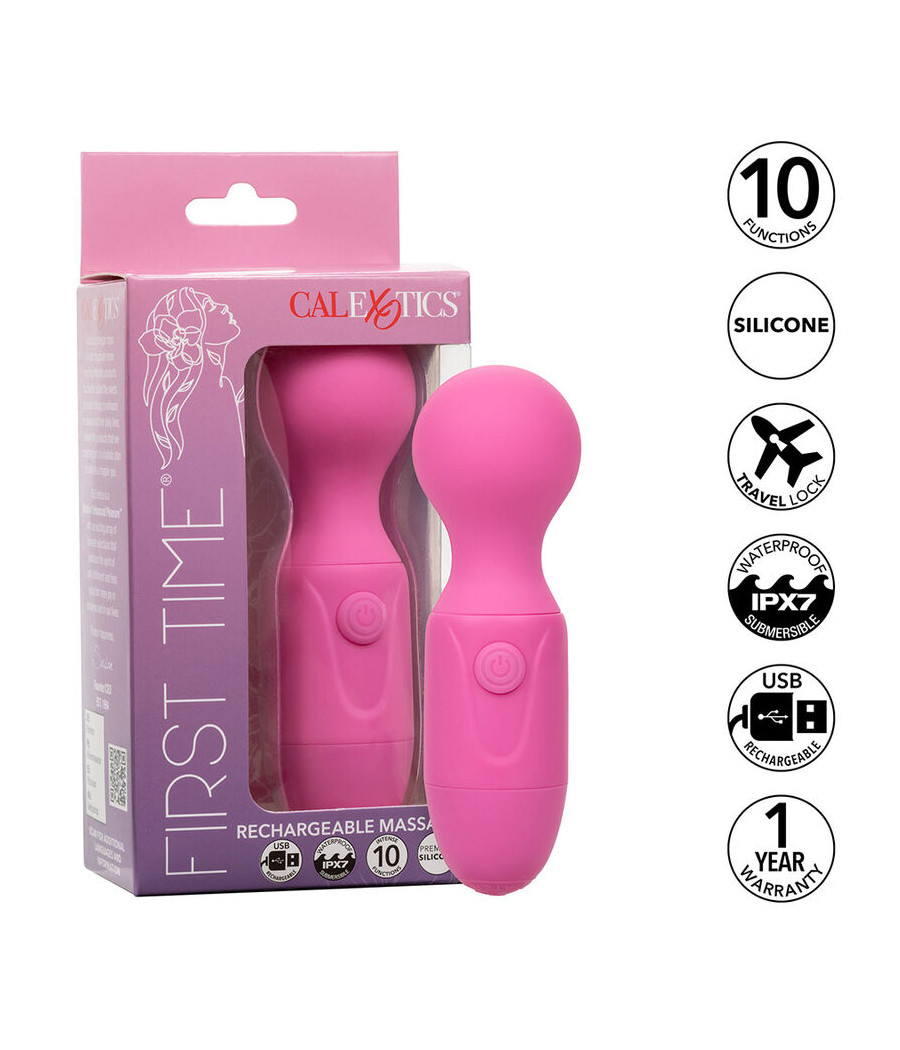 CALEXOTICS - FIRST TIME MASSEUR RECHARGEABLE 10 VIBRATIONS ROSE