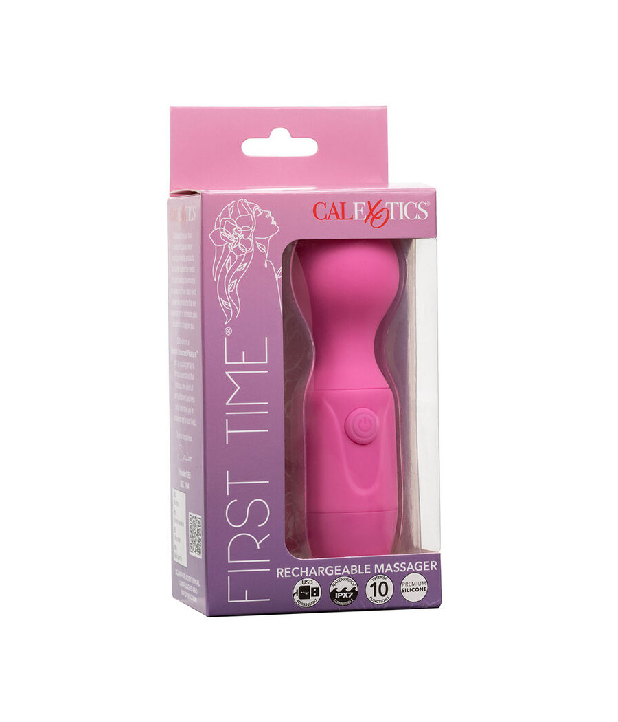 CALEXOTICS - FIRST TIME MASSAGGIATORE RICARICABILE 10 VIBRAZIONI ROSA