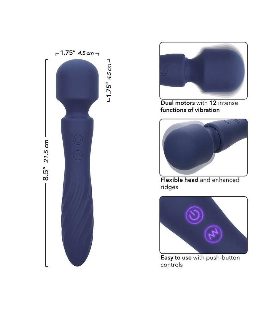 CALEXOTICS - CHARISMA MYSTIQUE MASSAGER DUAL MOTORS 12 FUNCTIONS 20,5 CM X 4.5 CM PURPLE