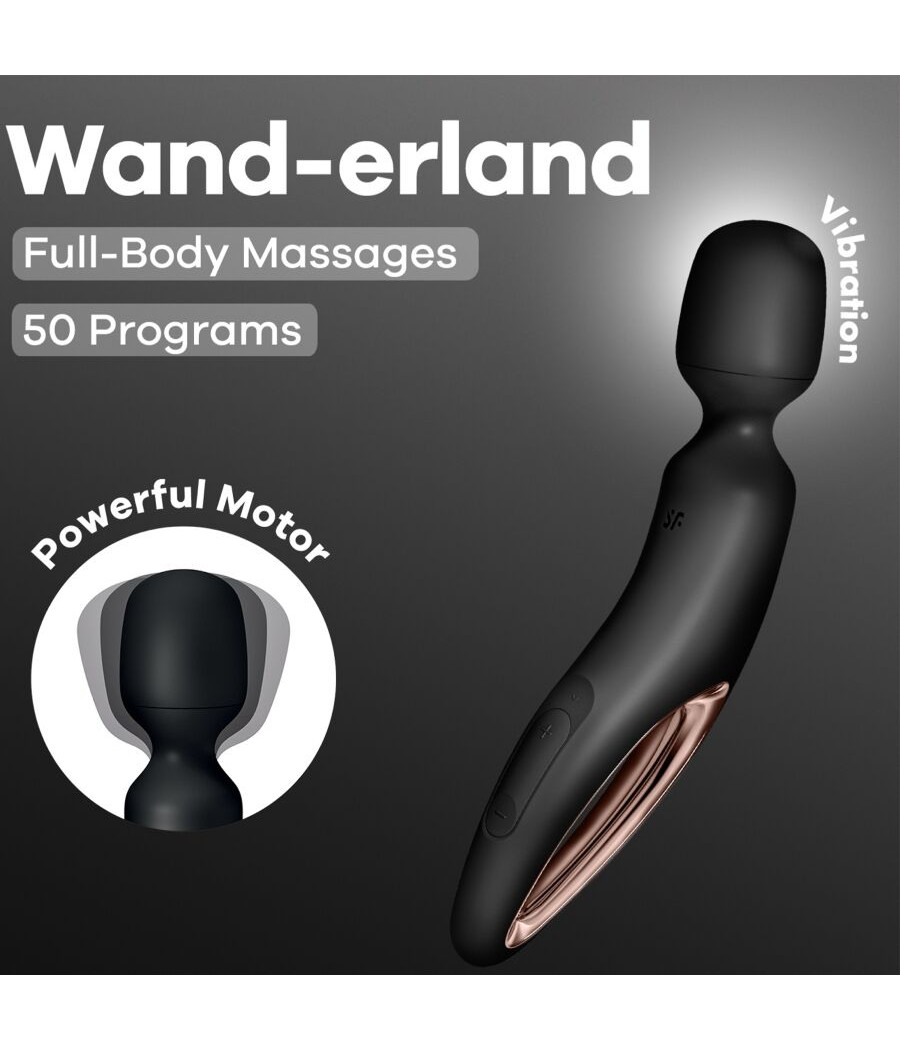 SATISFYER - WAND ERLAND MASSAGEADOR VIBRATÓRIO PRETO