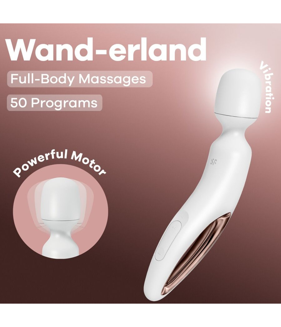 SATISFYER - WAND ERLAND MASSEUR VIBRANT BLANC