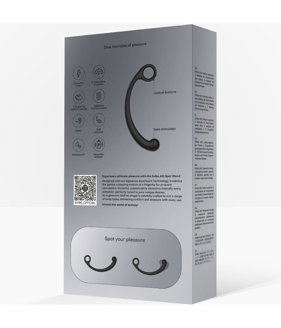 SNAIL VIBE - BAGUETTE DE MASSAGE VIBRANTE AXI NOIRE