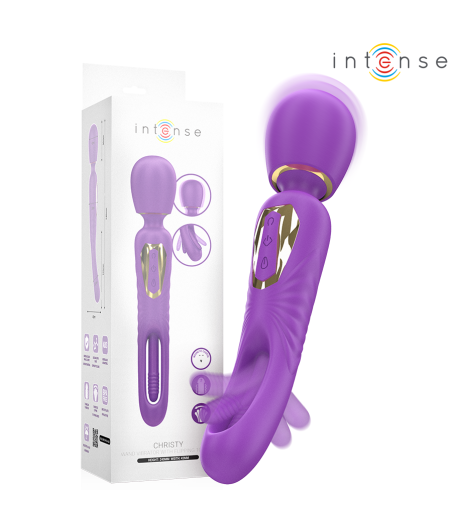 INTENSE - CHRISTY VIBRADOR WAND CON LENGUA GIRATORIA